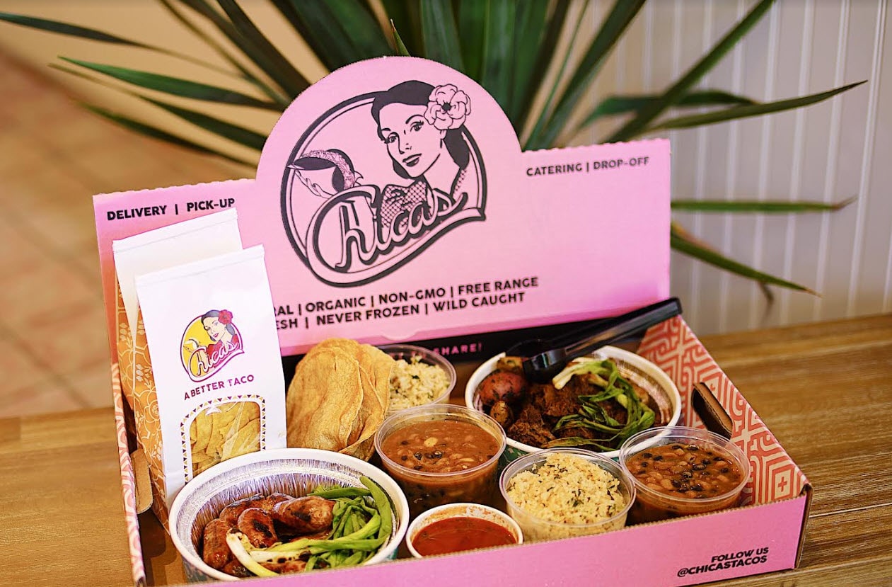 Chicas Tacos is selling Holiday Meal Kits featuring Build-Your-Own Tacos + Chips, Salsa, and Rice & Beans.