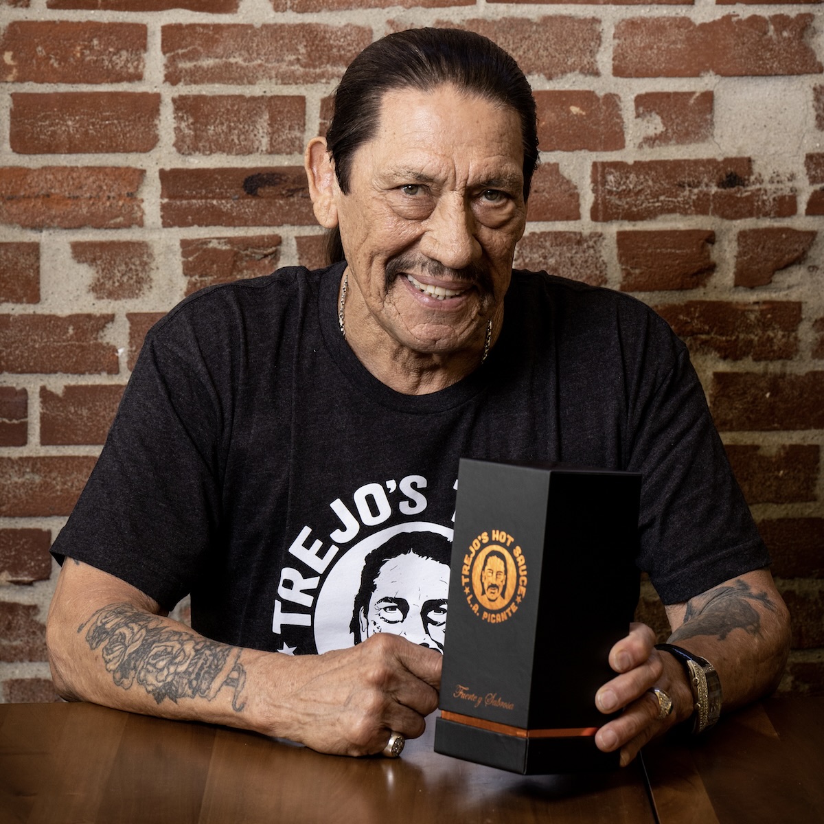Give the gift of spice this holiday season with a signed bottle of limited-edition Trejo’s Tacos hot sauce. 