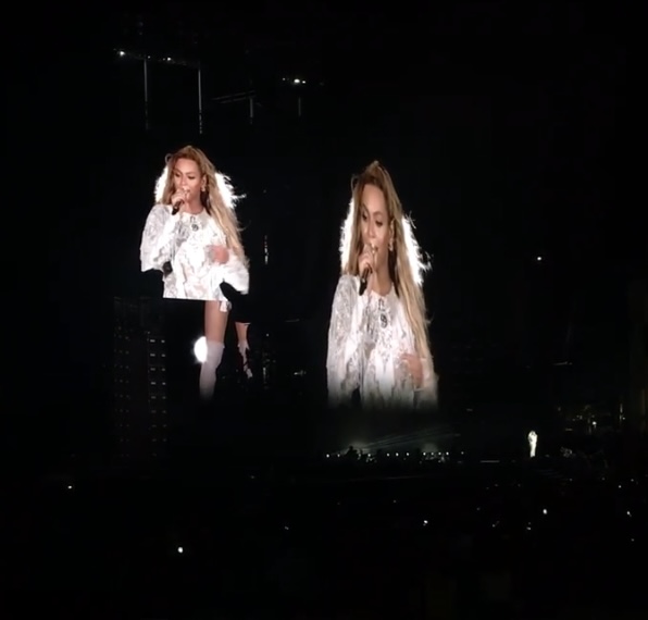 A photo of Beyoncé from her "Formation concert tour."