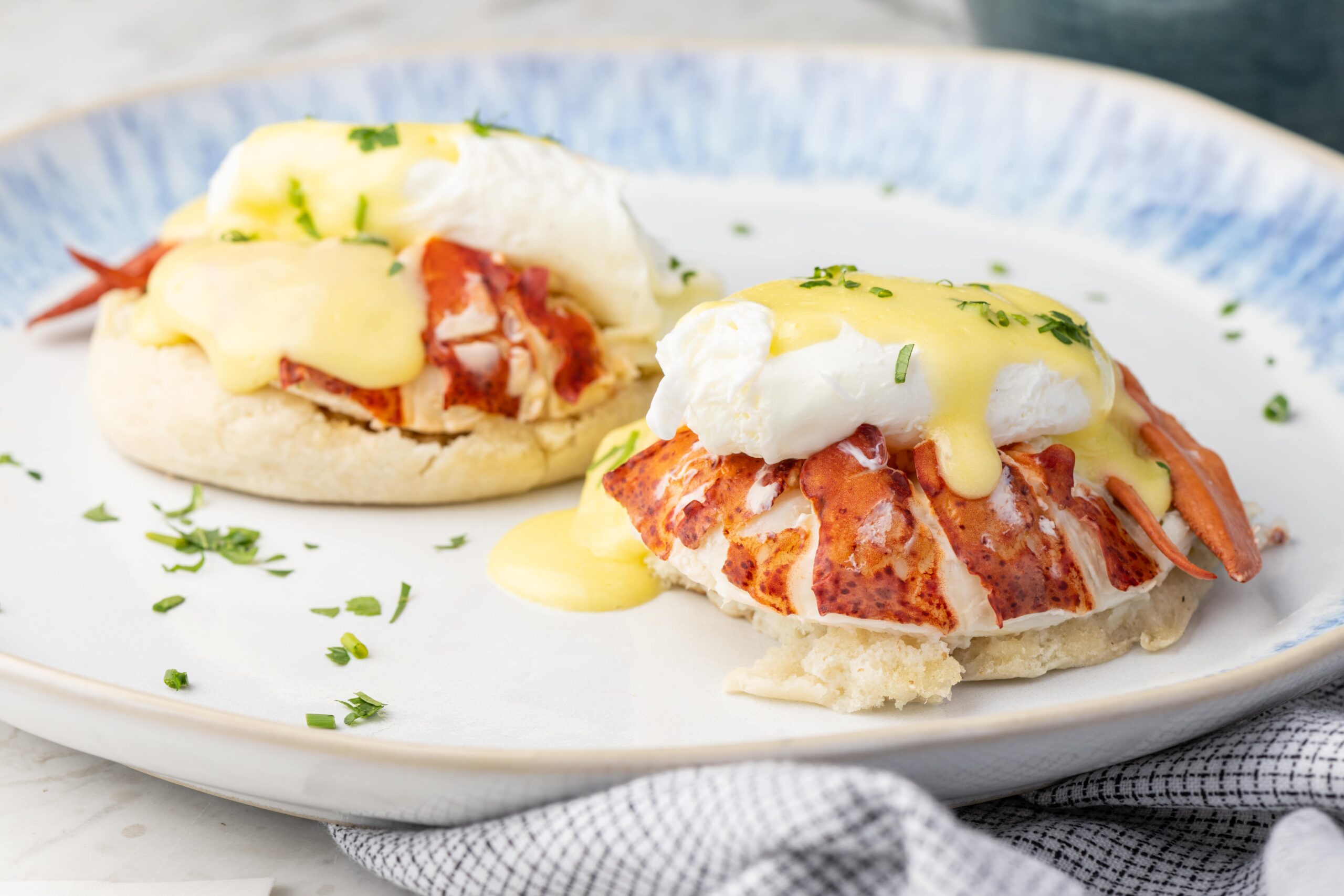 An image of Lobster Benedict from 1 Pico at Shutters On the Beach.