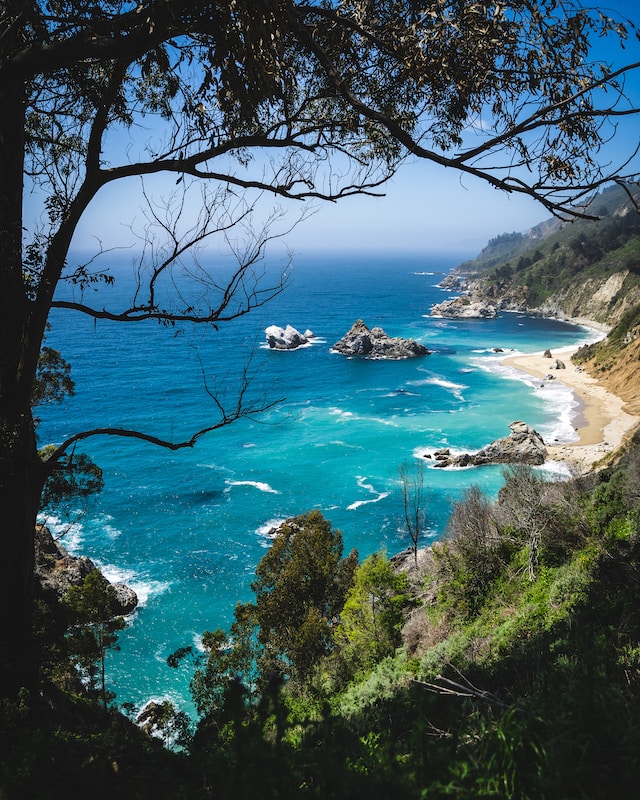 An image of Big Sur's breathtaking coastal region with dramatic cliffs.