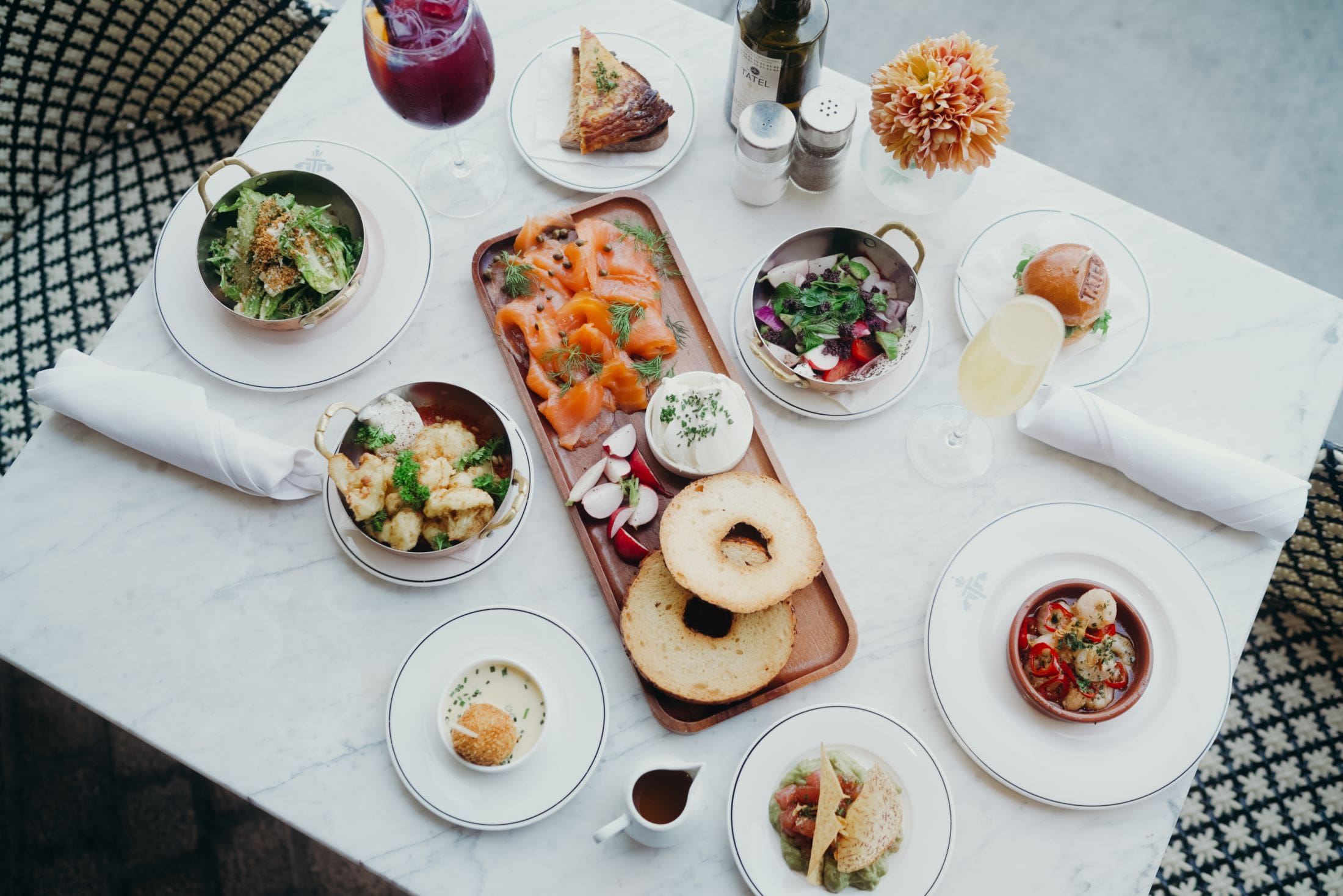 An image of the new brunch spread at Tatel.