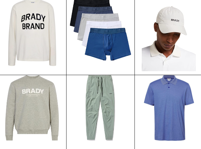 An image of the apparel from Tom Brady's BRADY Brand