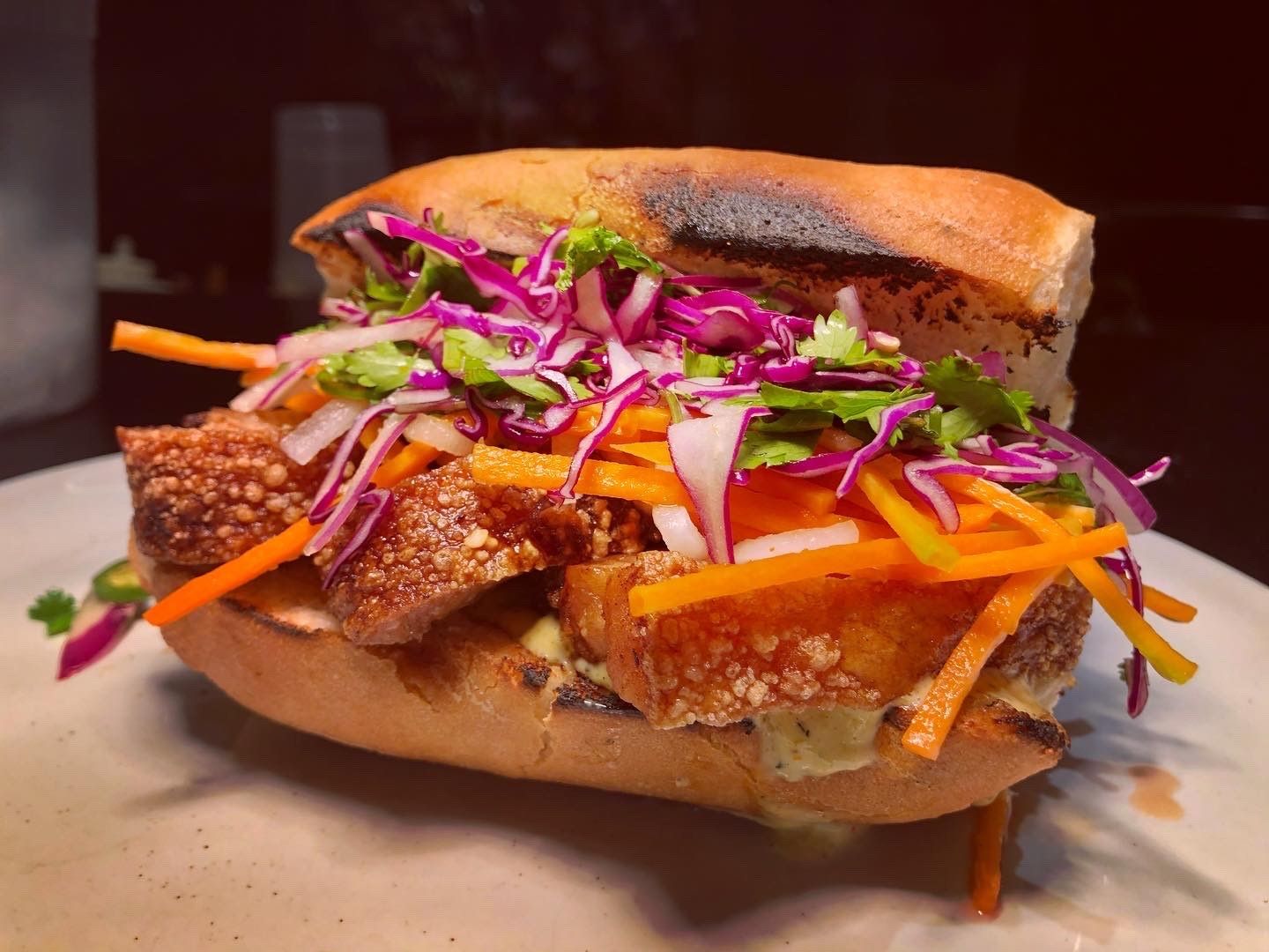 An image of the Pork Belly Banh Mi from Piccalilli.