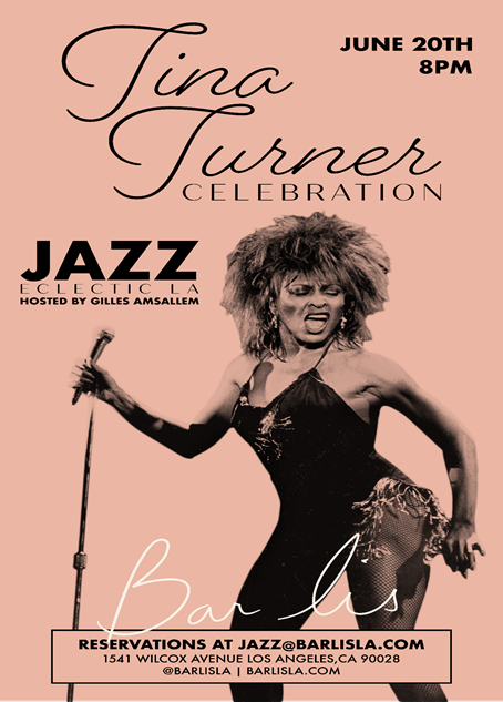 An image of the flyer for Bar Lis' Tina Turner celebration. 