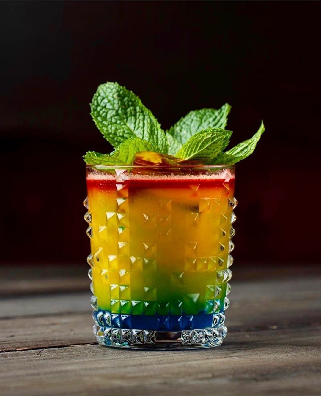 An image of the Banderas Pride cocktail at Hotel Figueroa