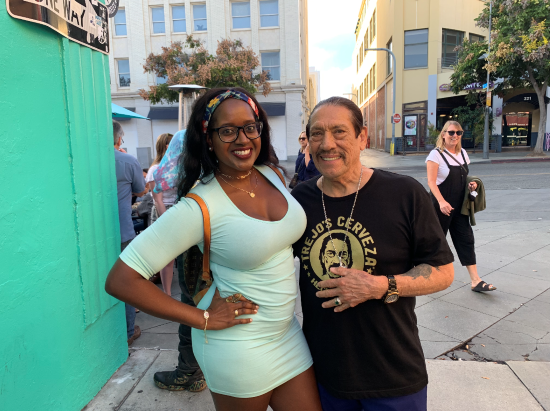 An image of Ariel and Danny Trejo for Trejo's Coffee and Donuts.