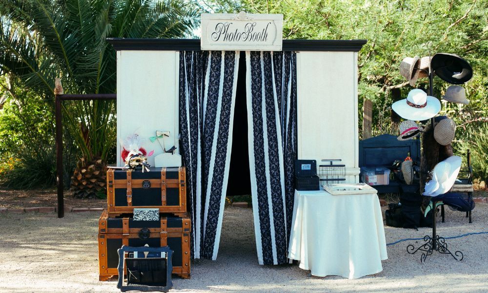 An image of a wedding photo booth.