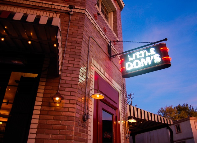 An image of the exterior of Little Dom's.