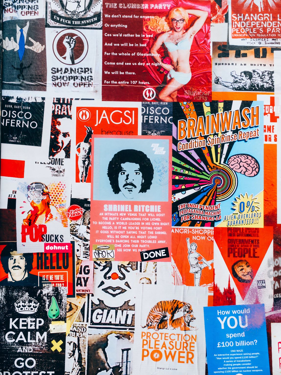 An image of a collage of posters featuring Lionel Richie. 