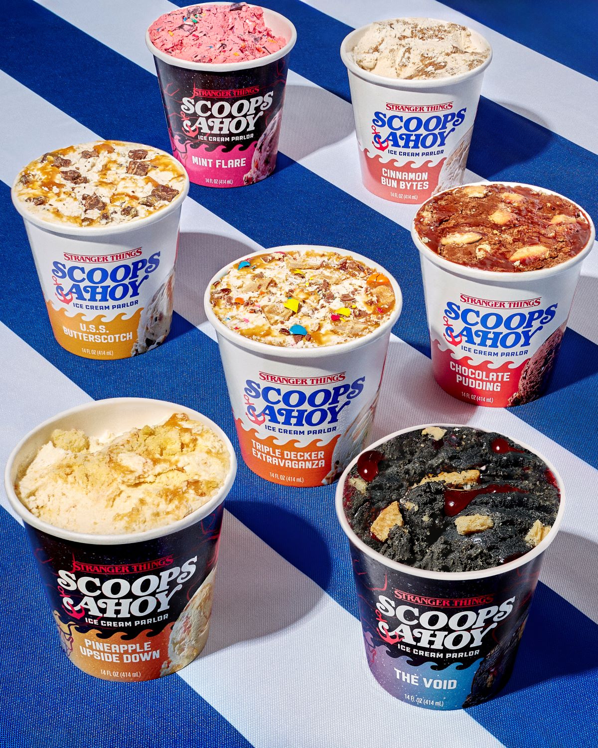 An image of a group of Scoops Ahoy pints.