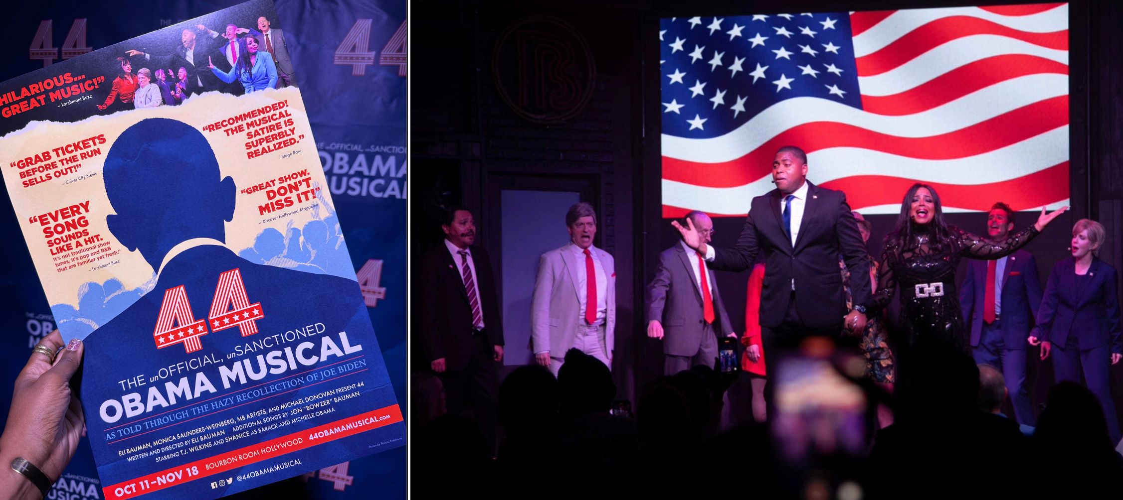 “44 – THE unOFFICIAL, unSANCTIONED OBAMA MUSICAL” Returns for a Third Term to The Bourbon Room Hollywood