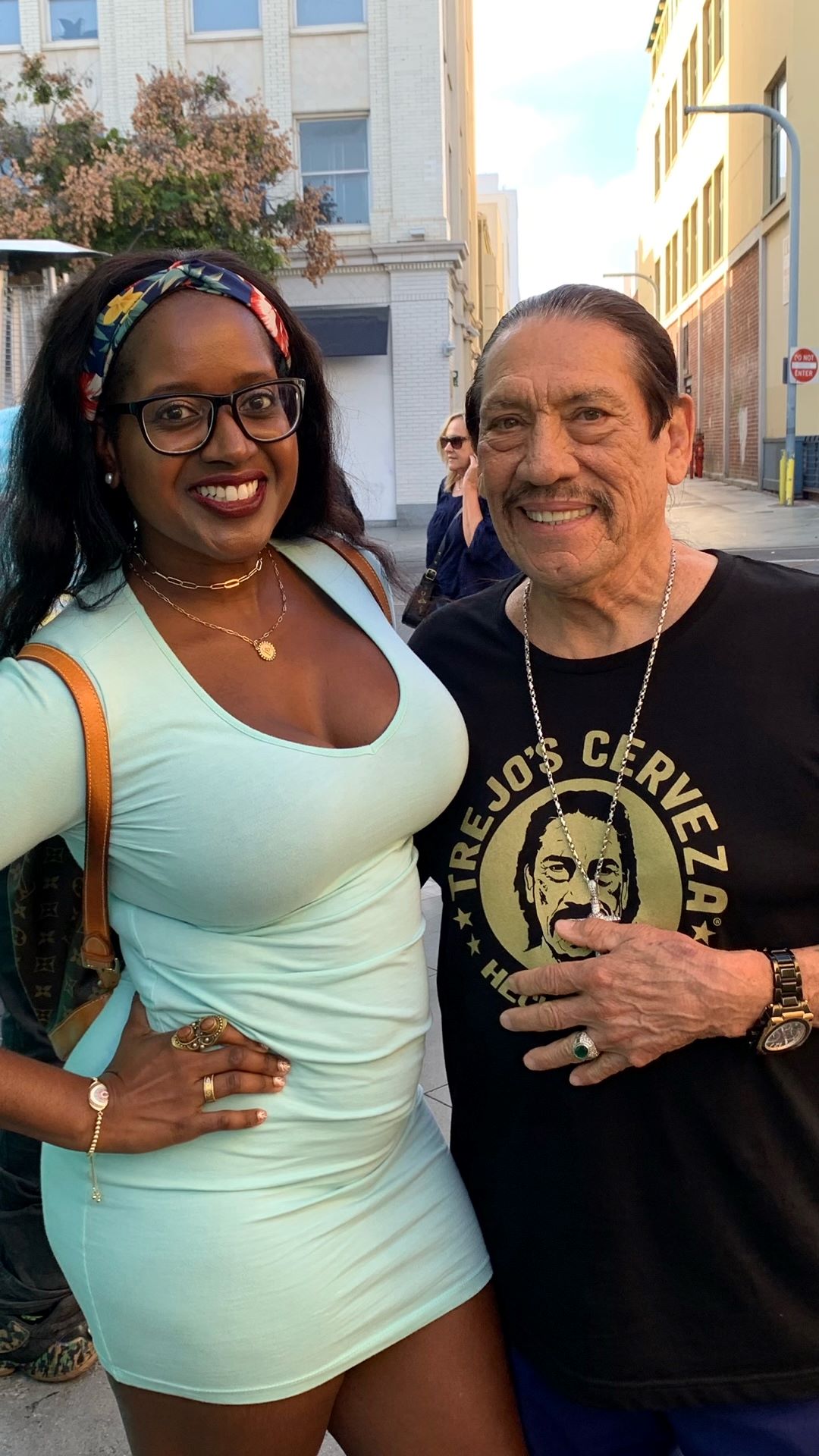 An image of Danny Trejo with Ariel.