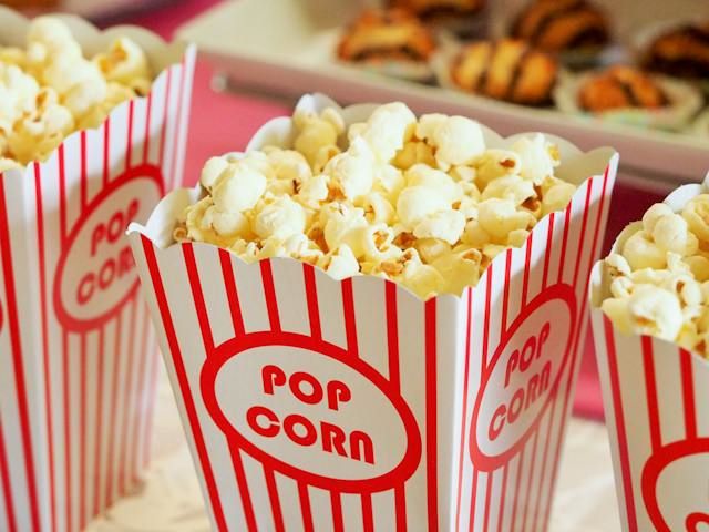 For those wondering where to watch Christmas movies, here is an image of movie theatre popcorn.