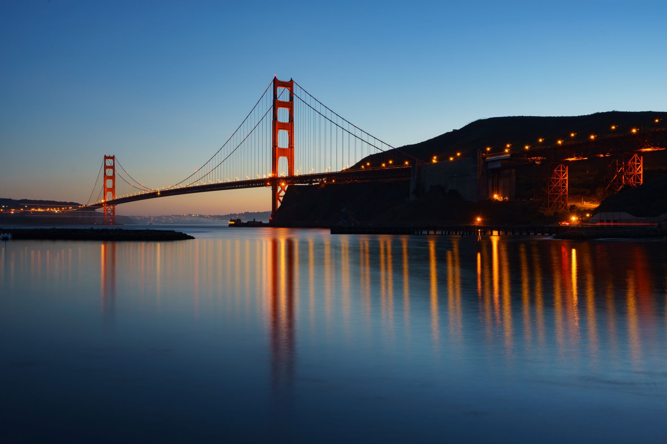 An image of San Francisco Bay Area's Golden Gate Bridge.