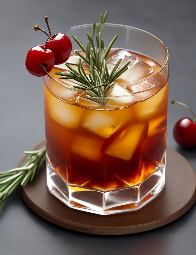 An image of On the Rocks Cocktail, the Holiday Old Fashioned. 