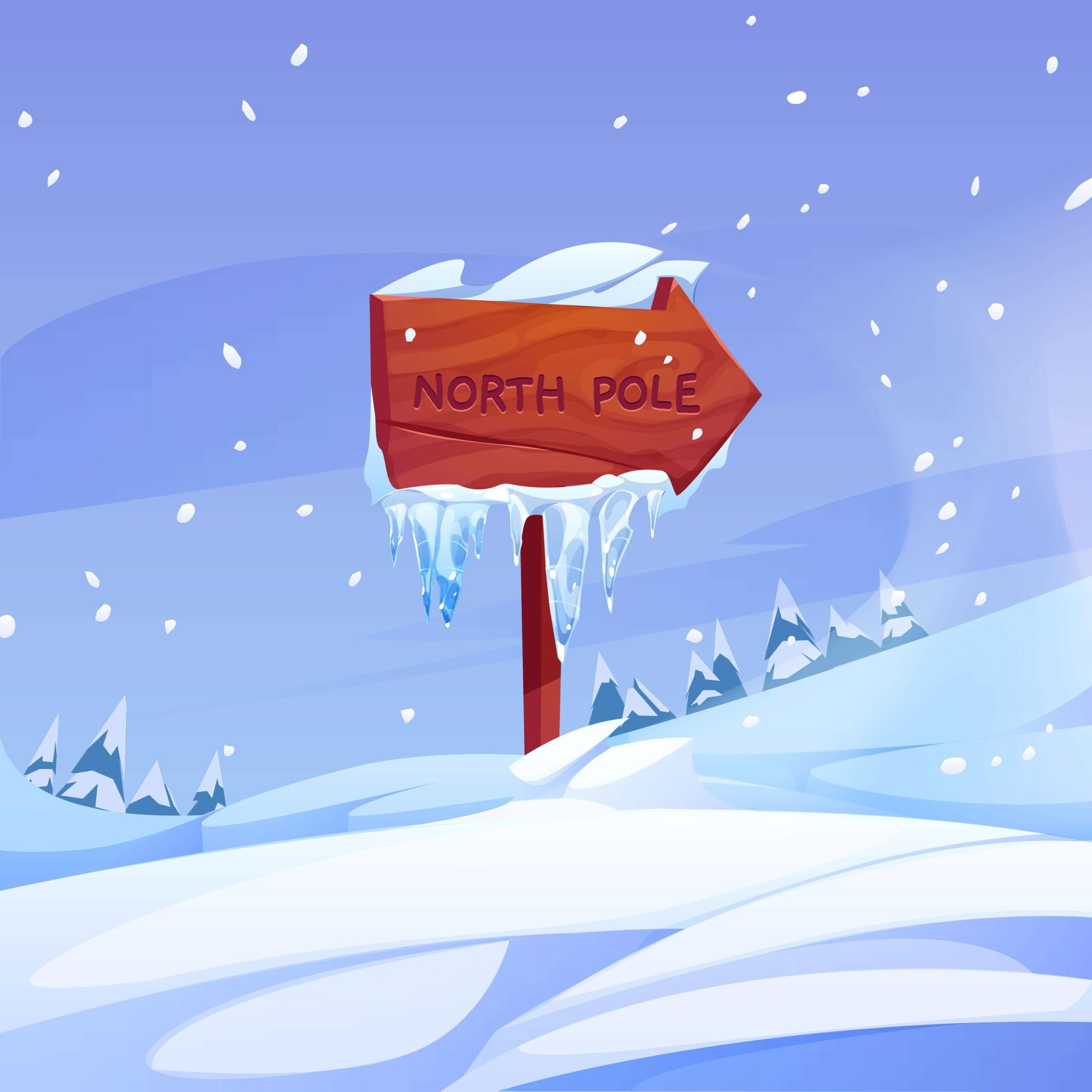 An image of the North Pole. Happy Holidays.