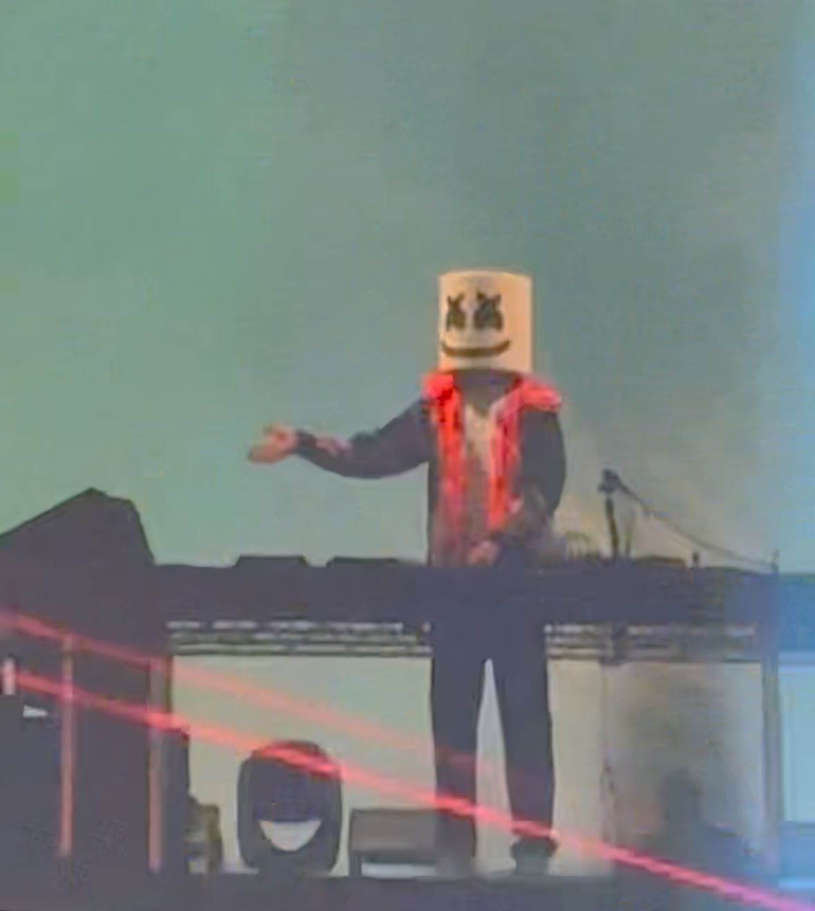 An image of Marshmello at a conceryt.