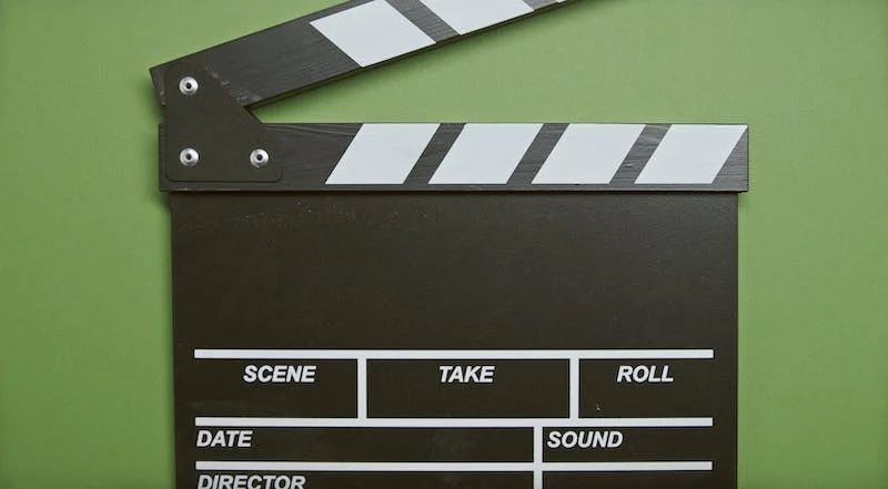 An image of a production slate used for making movies.