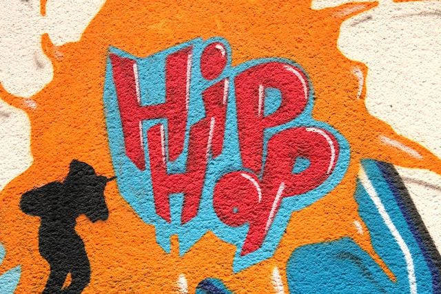 An image of graffiti art with the words hip hop.