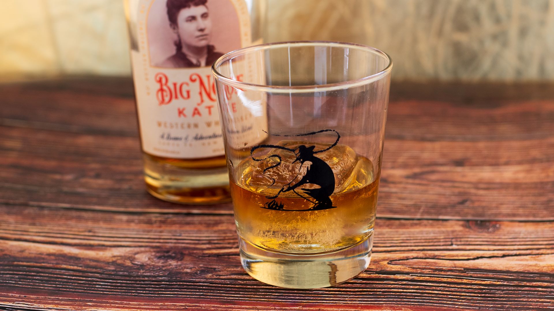 An image of a glass of Big Nose Kate whiskey.