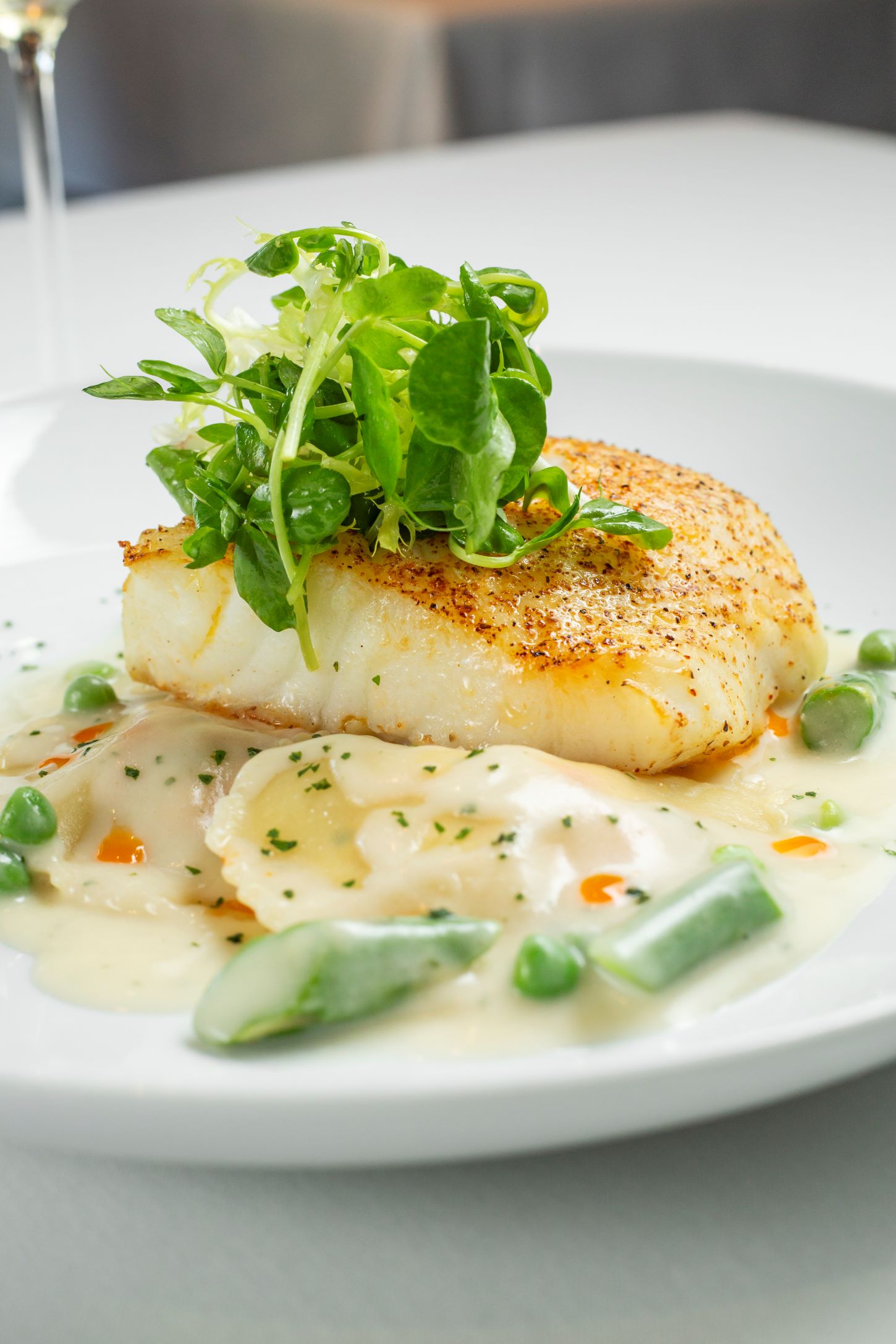 An image of the Chilean Sea Bass at Ocean Prime Beverly Hills.
