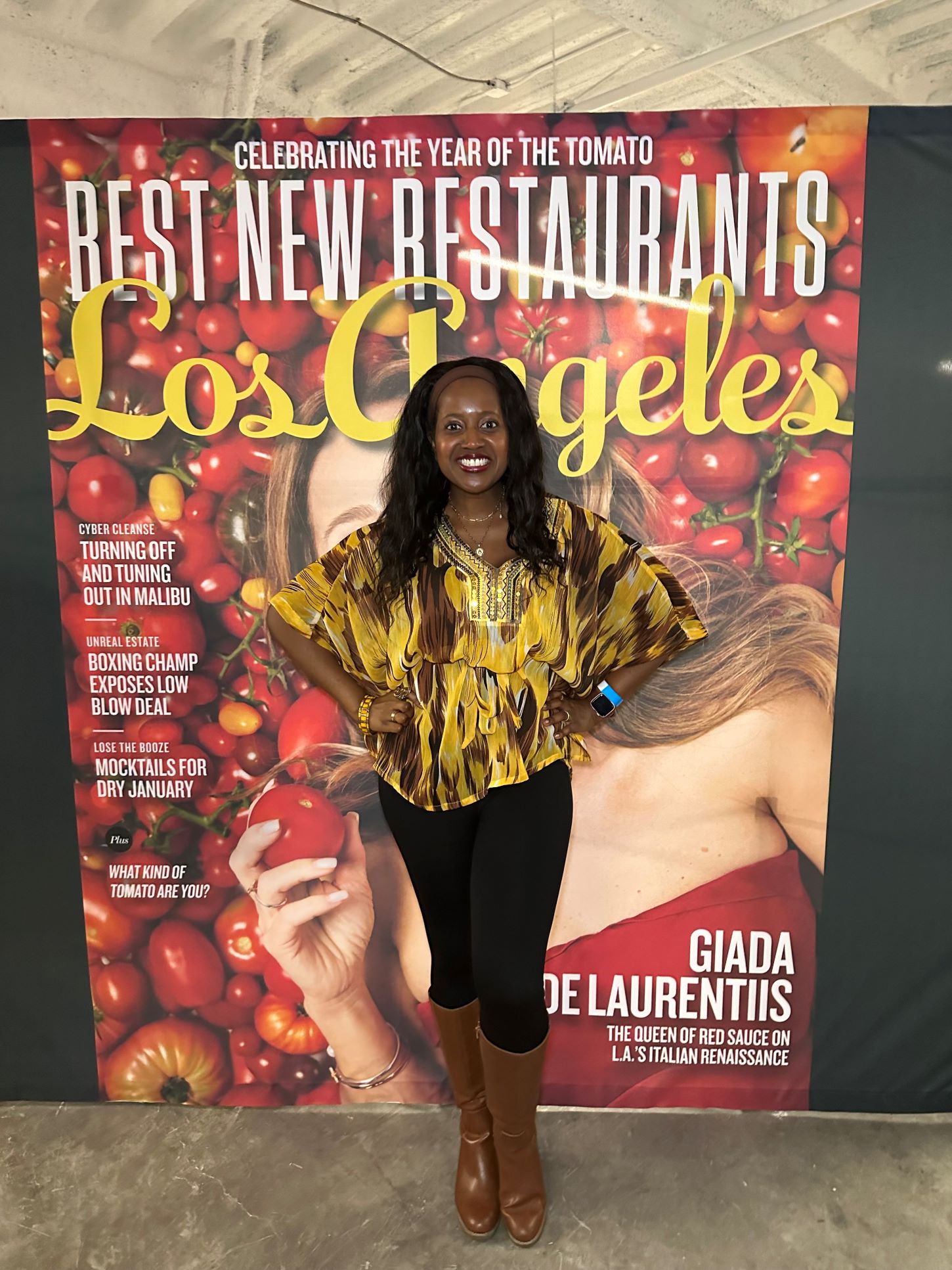 An image of lifestyle blogger Ariel at the Los Angeles Magazine Best New Restaurants celebration.