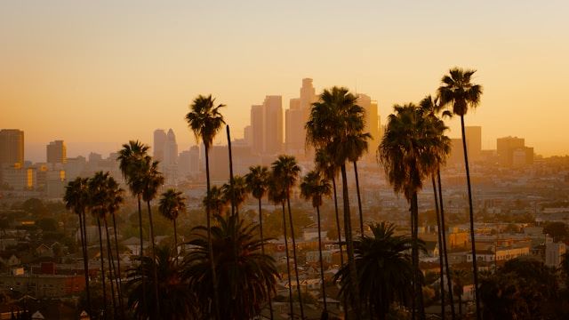 An image of the skyline of Los Angeles.