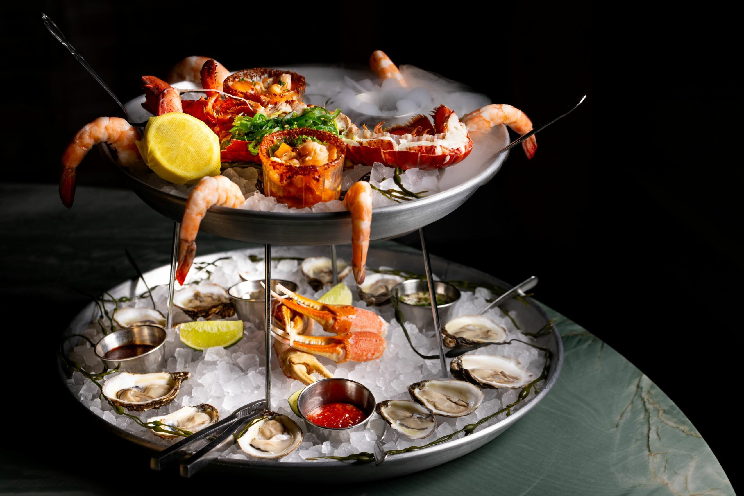 An image of the Seafood Tower from Pez Coastal Kitchen.
