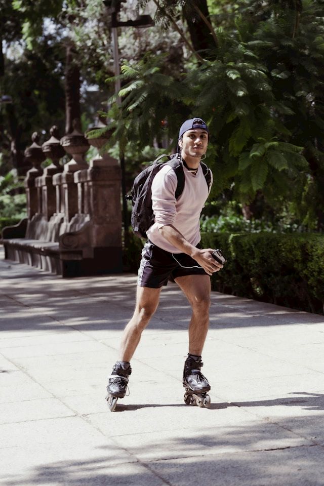 An image of a person rollerblading for CicLAvia.