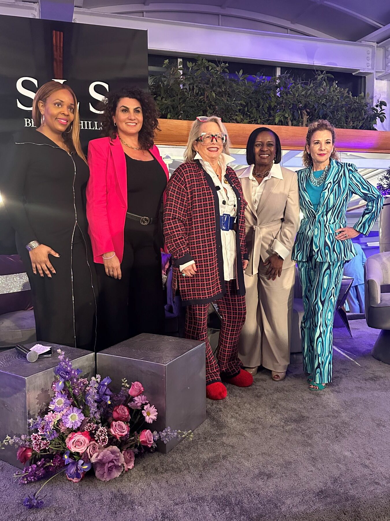 An image of the key panelists from the SLS International Women's Day event.
