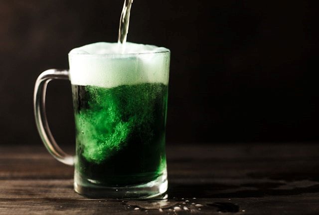 An image of a green beer for Happy St Patrick's Day.