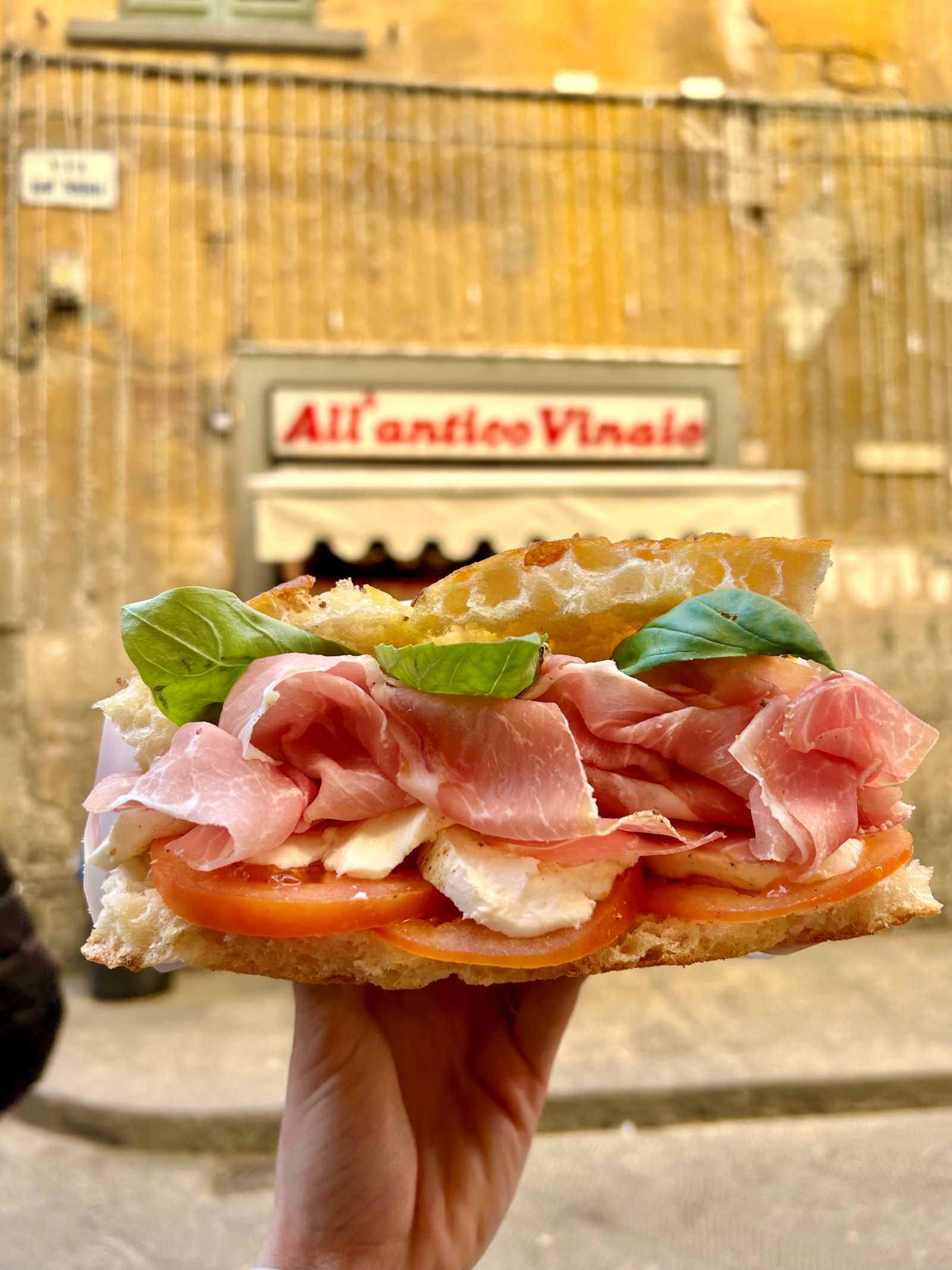 An image of a sandwich from All’Antico Vinaio.