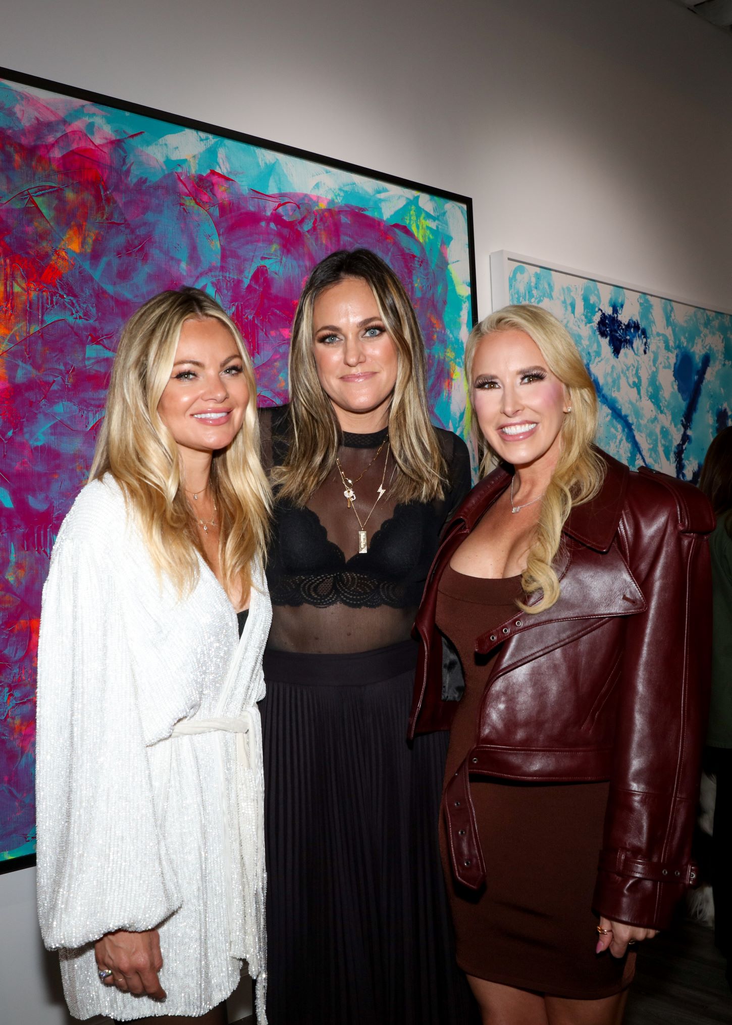 An image of (L - R) Founder of The Giving Keys Caitlin Crosby, CEO and founder of For Ever Fine Jewelry, Jaime Hargreaves, and artist Jenny Chandler.