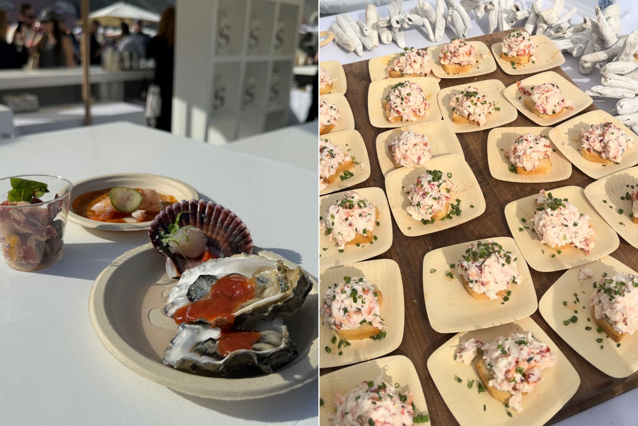 An image of seafood from the seafood village at the festival.