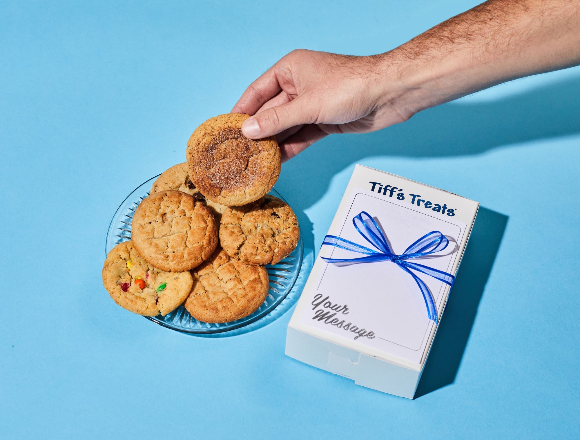 An image of the 6 types of Tiff's Treats cookies.