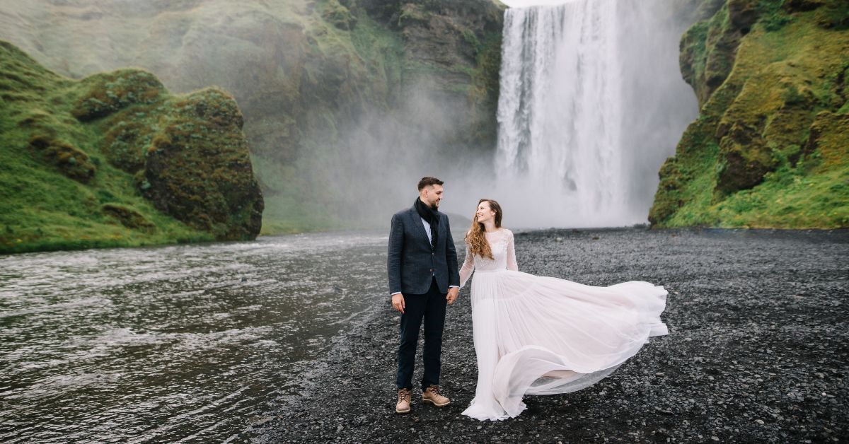 AN image of a couple getting married at one of the most breathtaking places to elope, Maui.