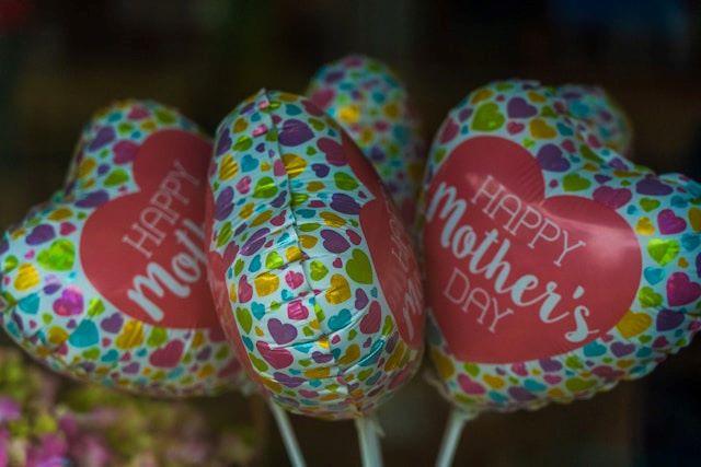 An image of balloons with the words Happy Mother's Day!