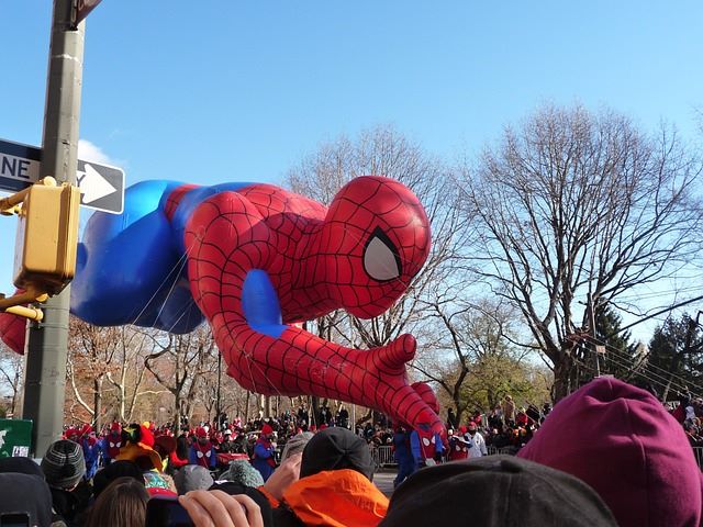 An image of the Spider-Man parade inflatable.