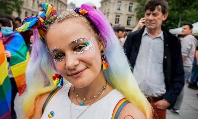 An image of a girl at an LA Pride 2024 event.