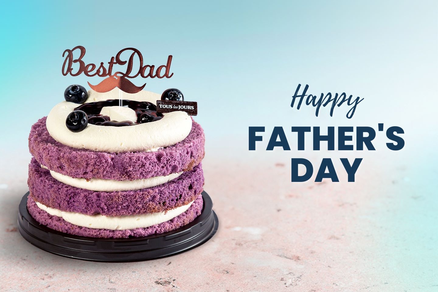 An image of the  Blueberry Mini Cake from TOUS les JOURS, perfect for Father's Day.