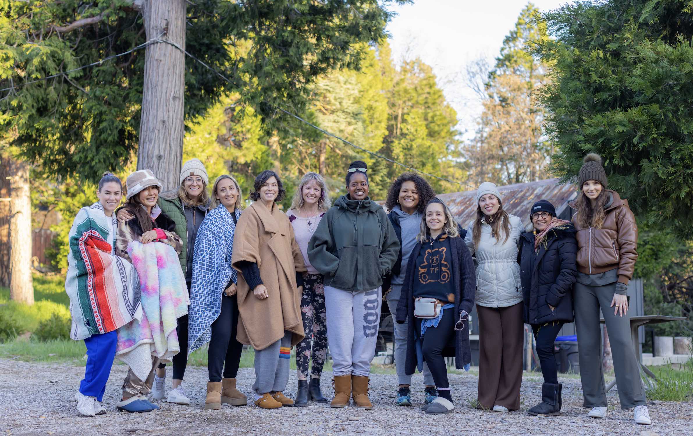 An image of a group of women during their women's wellness in the woods retreat at The Perch.