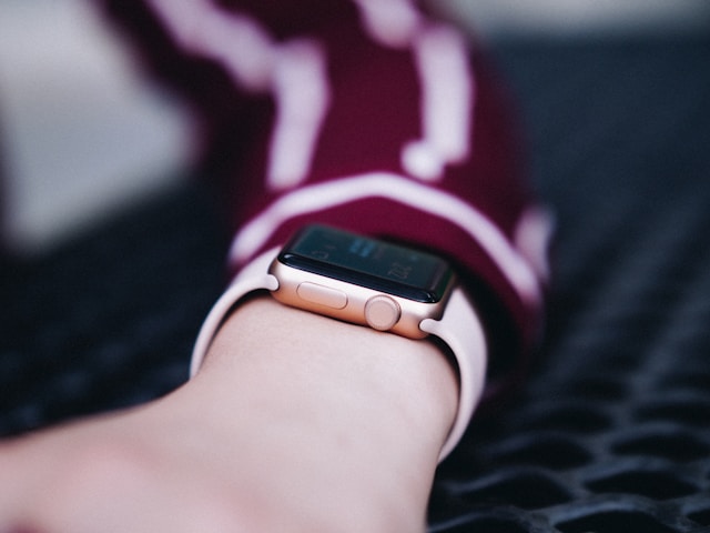An image of someone wearing a smart watch.