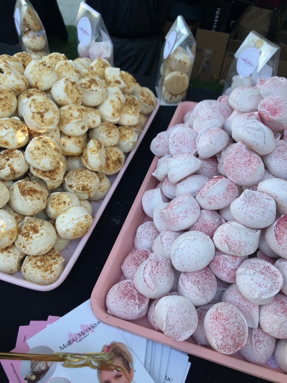 An image of the meringues from Malibu Meringue.