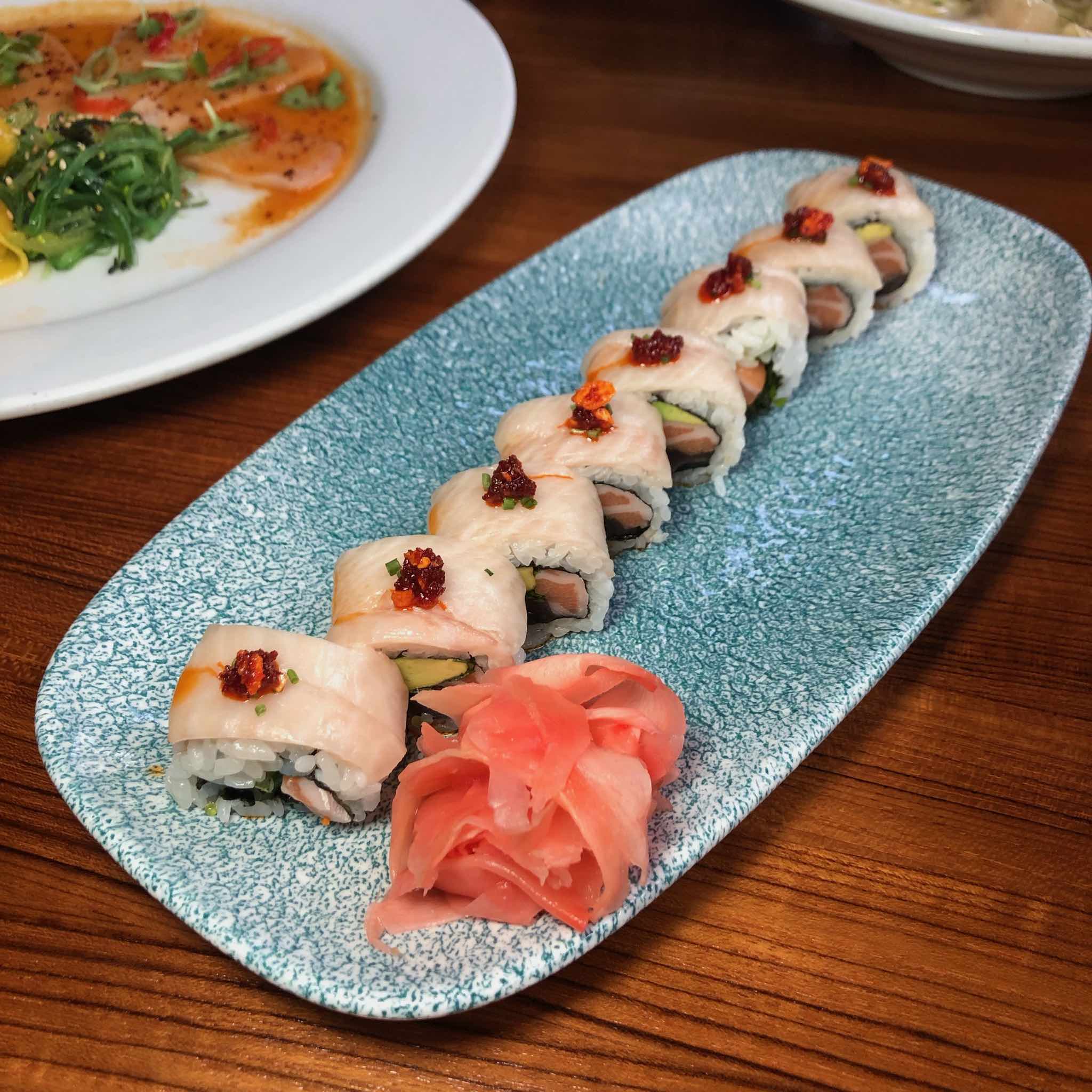 An image of a sushi roll at Ocean Prime.