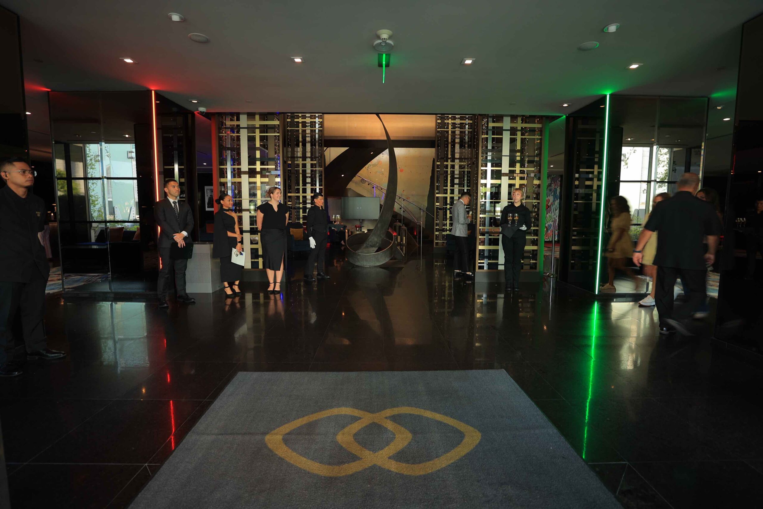 An image of the lobby of the Sofitel.