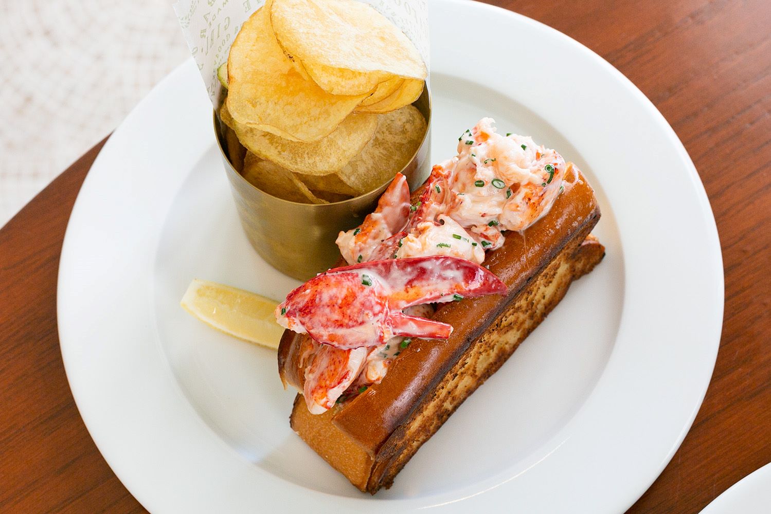 An image of a lobster roll from Saltie Girl.