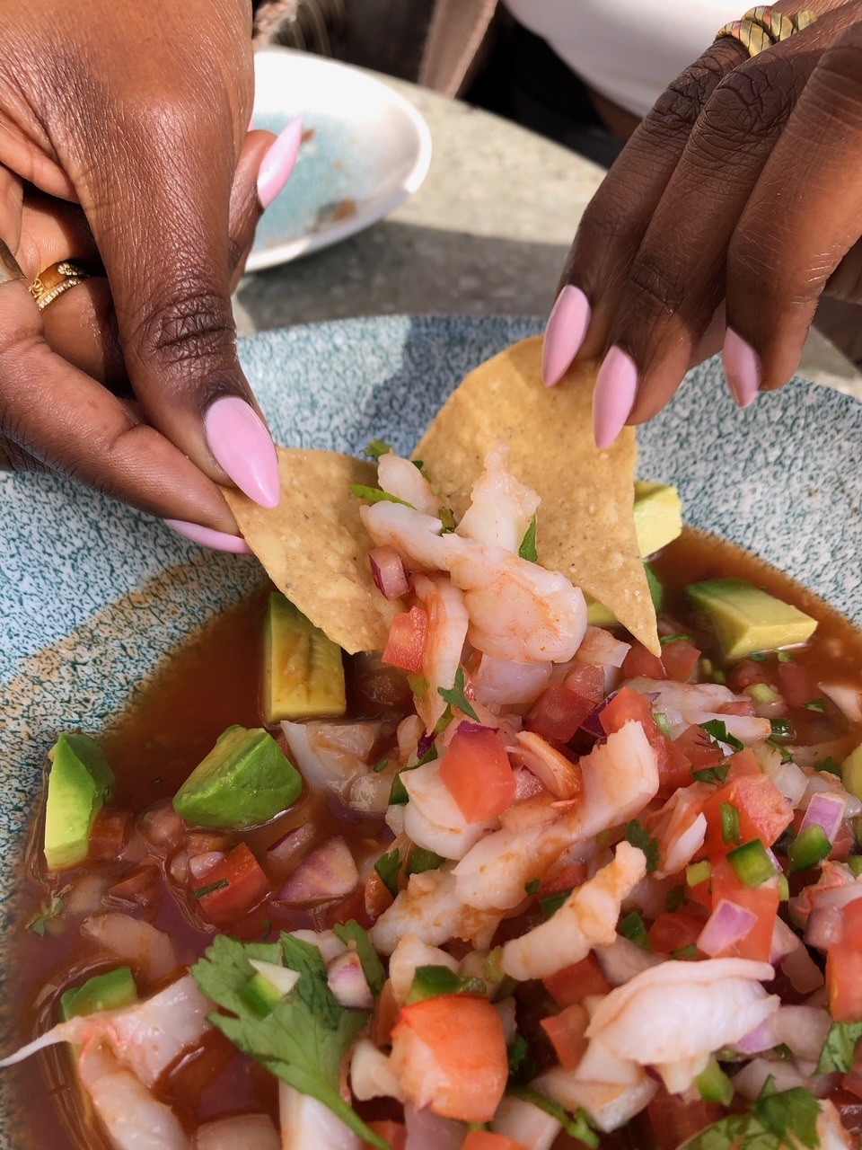 An image of he shrimp ceviche near me from Patio del Mar.