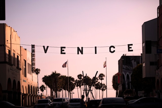 An image of the famous Venice sign.