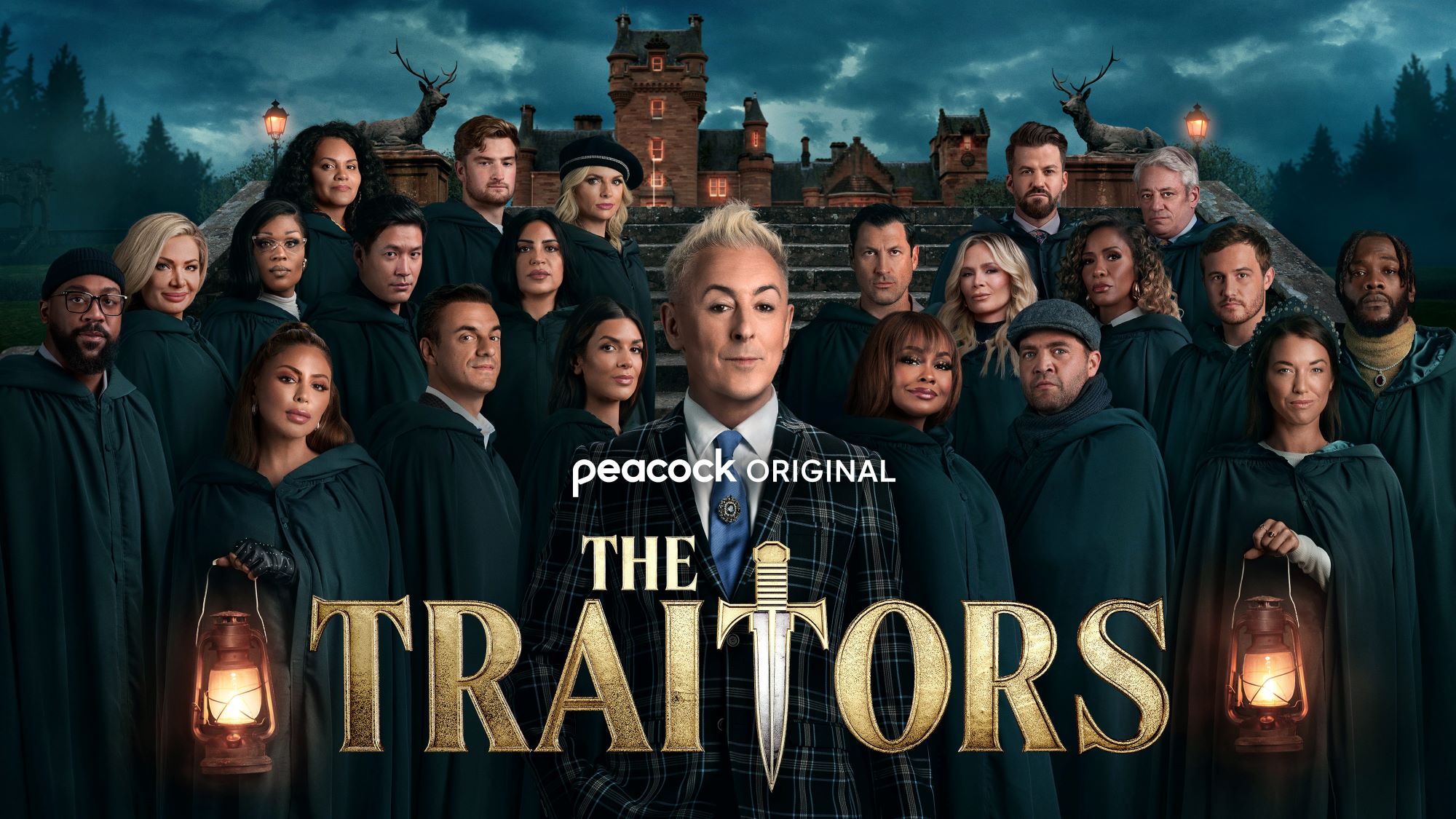 An image of the cast of The Traitors.